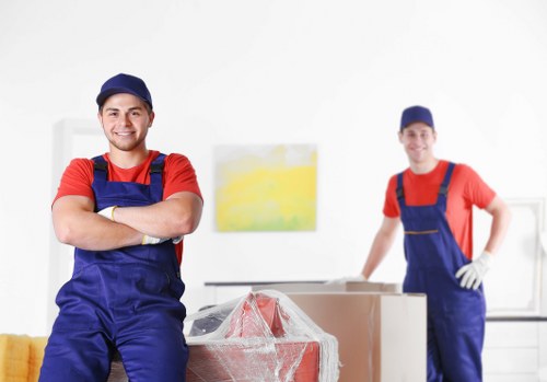 Removal van support for a move in West End