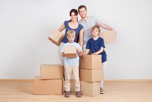 Student removals in Westend with packed boxes ready for transport