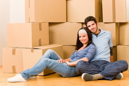 Loading furniture into a removal vehicle