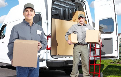 Loaded removal van in Westend during a relocation job