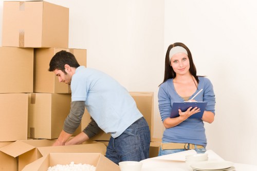 Prepared furniture items ready for a Westend move