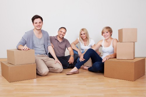 Westend Removals pricing page illustration with moving van and boxes