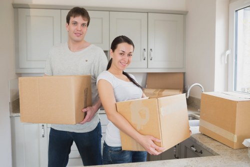 Packing boxes and preparing a Westend flat for removal day